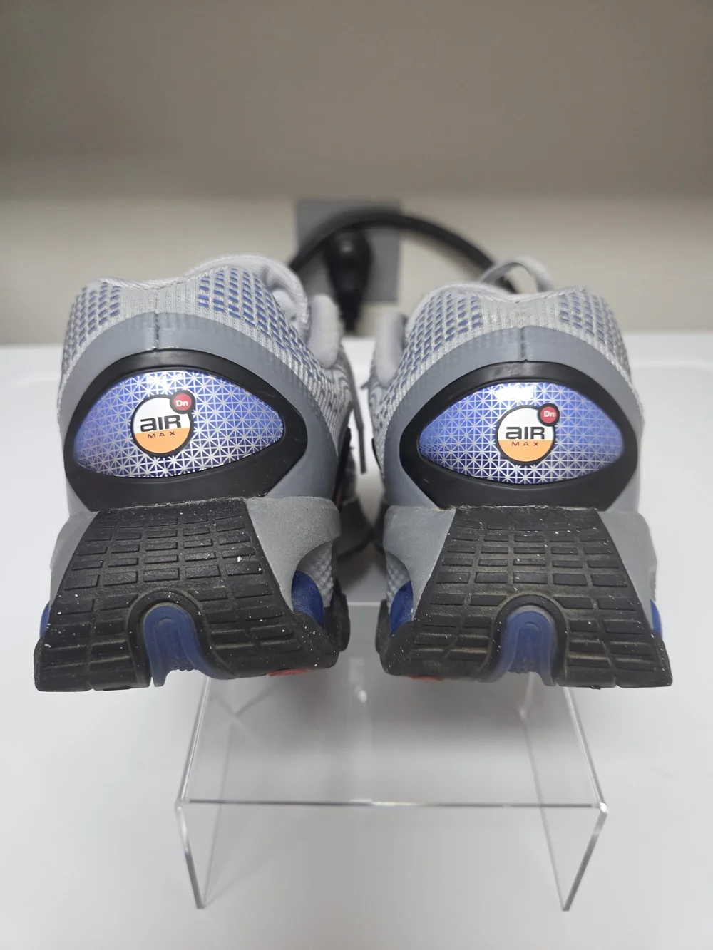 Nike Grey Mesh Running Sneakers with Blue Accents